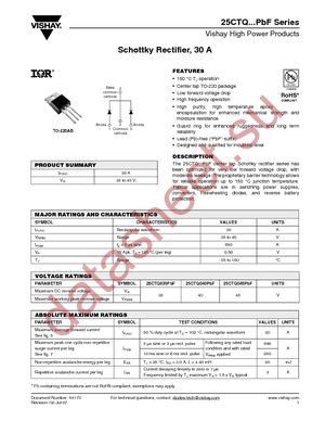 25CTQ045PBF datasheet  